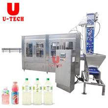 Mini Automatic plastic Glass Bottle aseptic milk tea drink Pulp fruit juice Hot Fill Filling Machine with capping maker Price